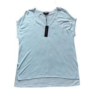 Sleeveless Blouse By Donna Karan Blue Size M MSRP $85 NWT